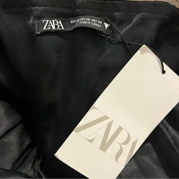 Zara CORSETRY-INSPIRED TULLE CROP TOP Black XS - Picture 14 of 15